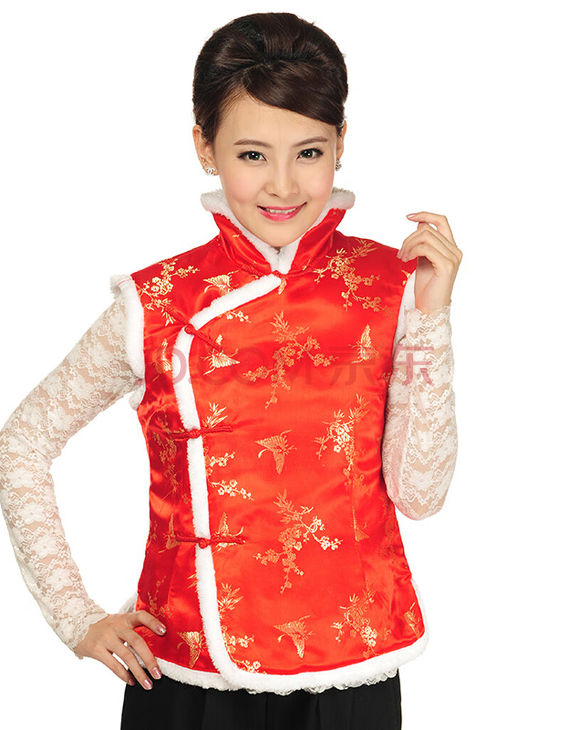 结盟者 唐装棉马甲节庆小棉袄幼儿园民族风喜庆背心演出服超市棉坎肩