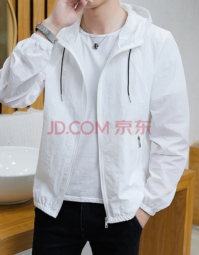 男士高级高档防晒衣男透气潮流薄款冰丝防紫外线骑车户外钓鱼夹克无双