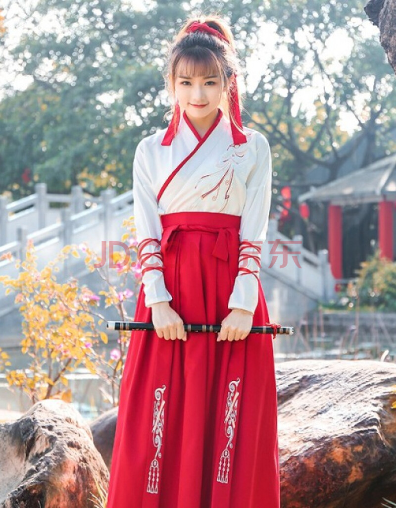 夏季汉服女仙气古风改良演出服套装中国风飘逸超仙汉元素齐胸襦裙日常