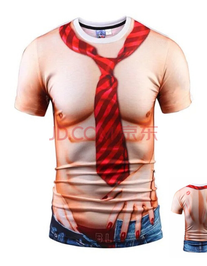 尊尚鸟假肌肉腹肌搞笑整蛊短t恤年会服装男cosplay假腹胸肌表演道具