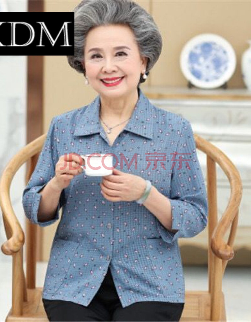 妈妈装夏装中老年人雪纺衬衫女50岁以上老人夏天衣服女奶奶装上衣