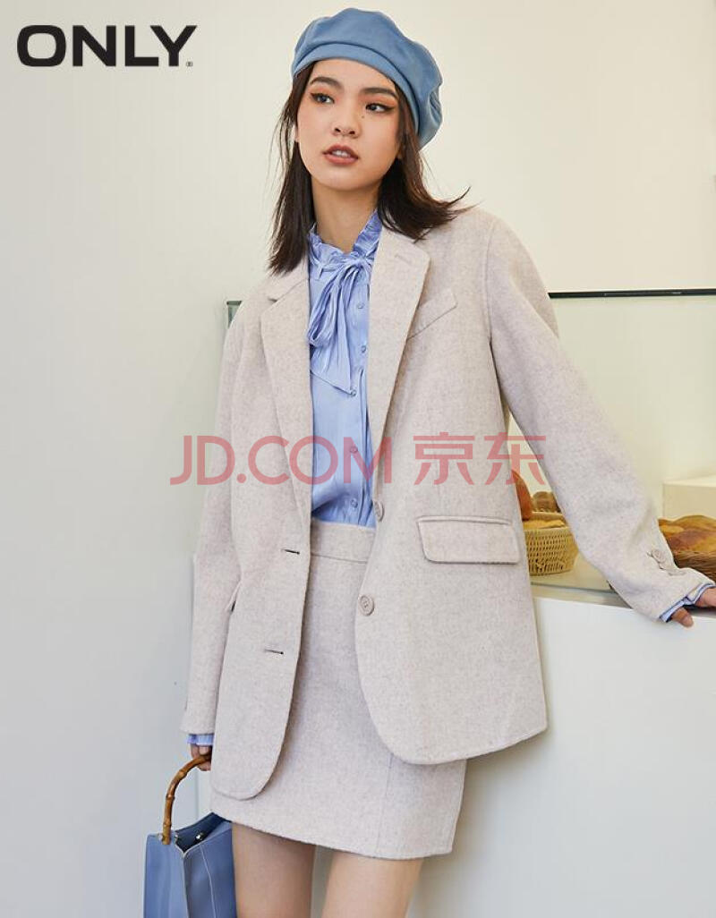 only2020秋冬款式,only2021年秋冬新款 only2020冬季新款洋气宽松休闲格子外套毛呢大衣女12036t003 h2z 花奶