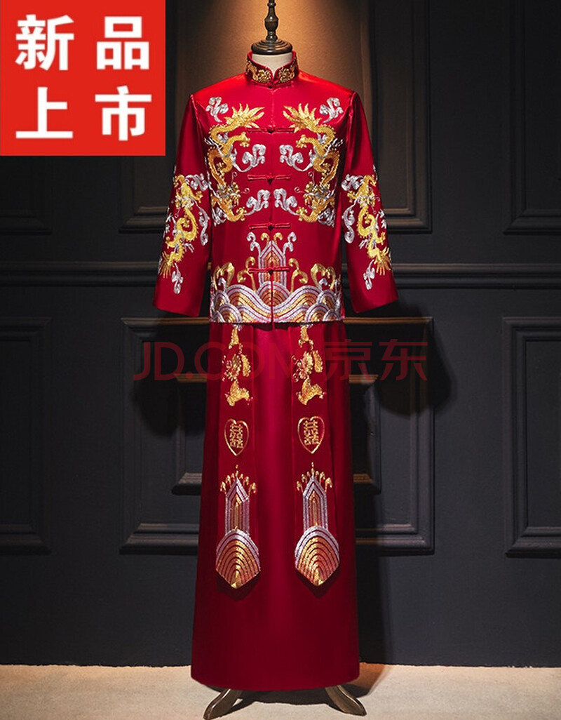奥圣特高端好品质结婚穿的男士秀禾服龙凤褂中式新郎服2021新款结婚
