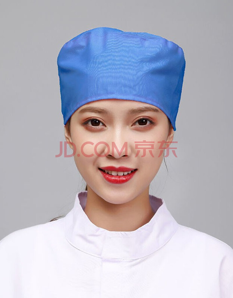 郗洋白色卫生帽女医师帽医生护士工作帽实验室帽子车间防尘纺织厂圆帽