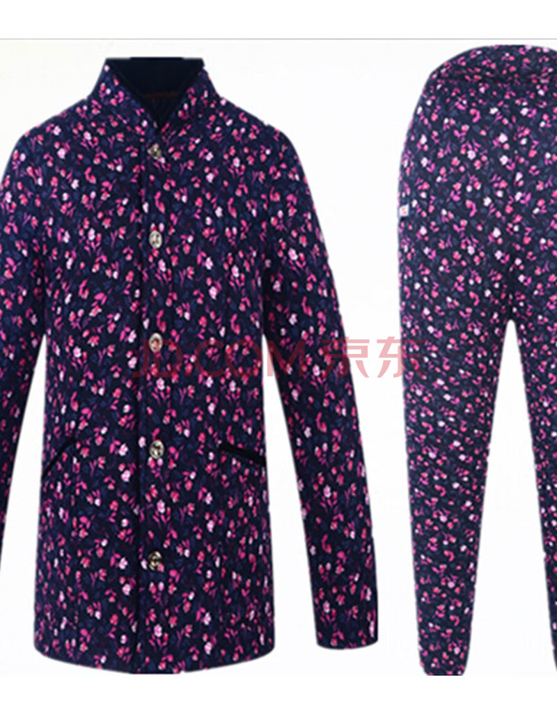 同款中老年女装棉袄棉裤套装驼绒加厚保暖弹力服妈妈装棉服棉衣家居服