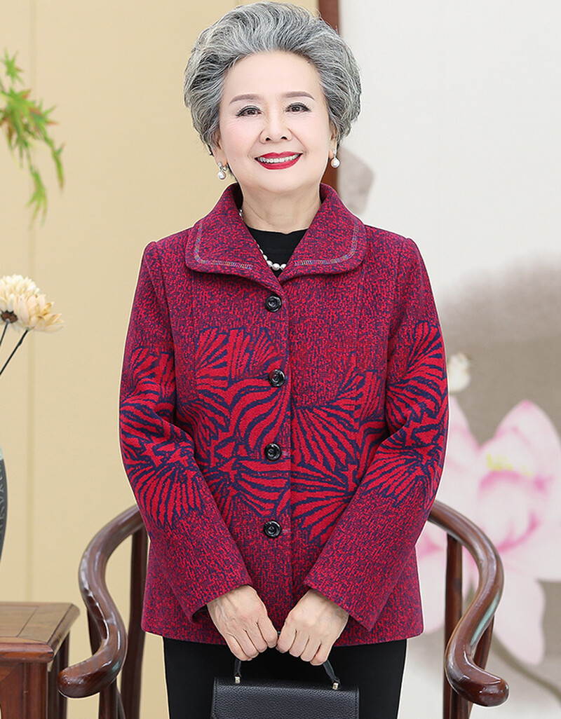 老奶奶穿的衣服中老年人装老太太秋冬衣服套装妈妈秋装女60至70岁加绒