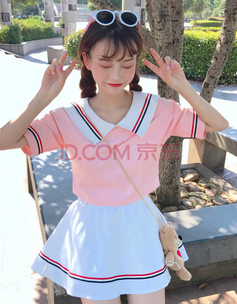 夏季jk制服女学生百褶短裙套装可爱韩版学院风校服日系水手服裙装