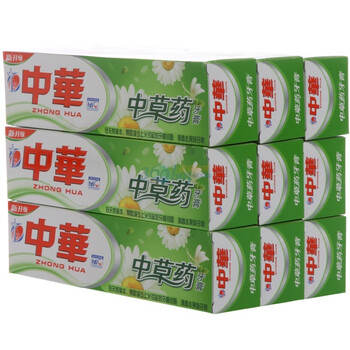 中华中草药牙膏清凉水果味90g （九只装）