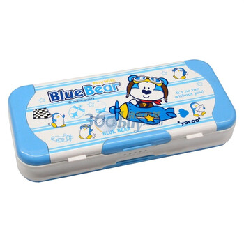 得力（Deli）95585-三层塑料独有白板设计文具盒（颜色随机发）