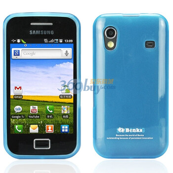 邦克仕（Benks）Magic Jelly移动数码产品专用保护壳（适用于三星 SAMSUNG Galaxy ACE/S5830透蓝色）