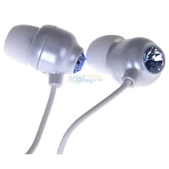 麦克赛尔（Maxell）HP-CN11CC-PWH 珍珠白水晶耳机 施华洛世奇水晶系列 珍珠白色