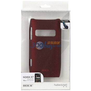 洛克(ROCK) 诺基亚 NOKIA X7 手机背壳 保护套 裸壳(酒红色 超薄)