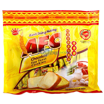 越南AFC巧克力涂层白脱饼260g*2