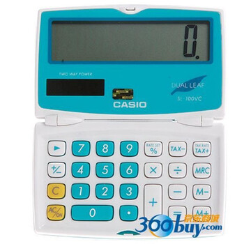 卡西欧（CASIO）SL-100VC-BU 8位计算器（冰蓝）