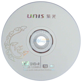 紫光（Unis）DVD+R 16速 4.7G 银龙系列 桶装50片 刻录盘