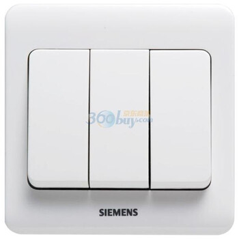 西门子（SIEMENS）远景三联双控开关 5TA02361CC1 （雅白色）