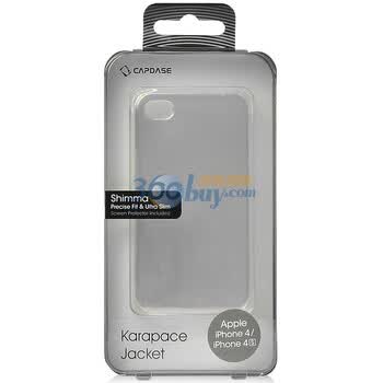 卡登仕（CAPDASE）iphone4S 闪耀极薄背壳（金透明）保护壳 附送保护膜 布包 电影支架