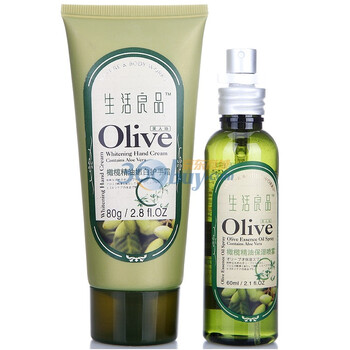 生活良品橄榄保湿喷雾、嫩白护手霜两件套（60ml+80g）