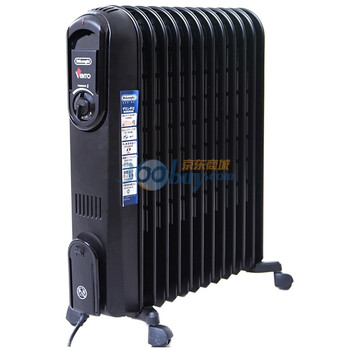 意大利德龙(Delonghi)VENTO极速暖流系列12片电热油汀V551220.B(黑色)