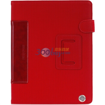 迪思拜尔（DiscoveryBuy）iPad2 钻石纹商务保护套(中国红) 智能唤醒与休眠 附赠高透贴膜