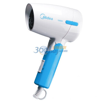 美的（Midea ） HC13E 静音可折叠 多功能电吹风 （蓝色）