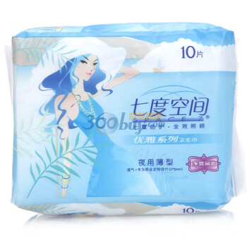 七度空间优雅系列薄型净爽275mm夜用10片装
