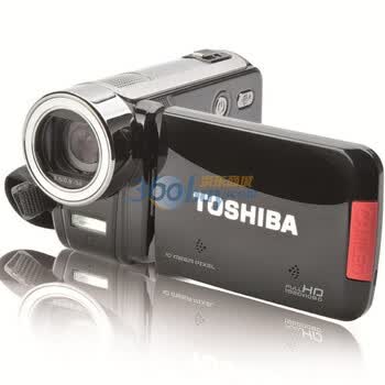 东芝（TOSHIBA） H30 闪存数码摄像机 天籁黑（1000万像素 3寸可旋转触摸屏 5倍光变）