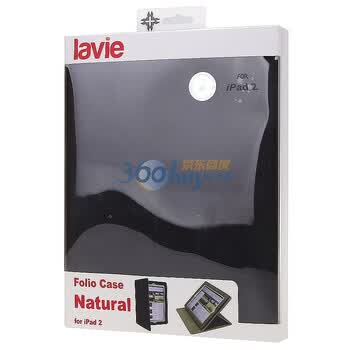 艾贝斯（iBattz）LAV-IP2-NFC-BLK iPad 2自然系列翻盖皮套 (黑色) 适用于iPad 2