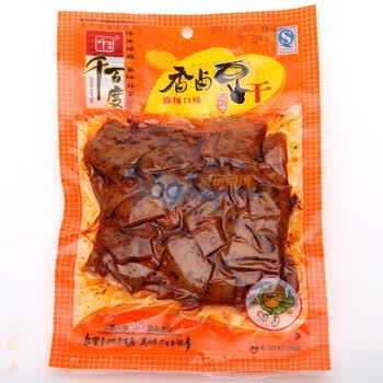 千百度香卤豆干麻辣味200g*4袋