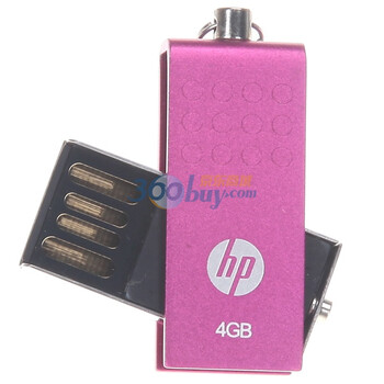 惠普（hp）旋转U盘(v115) 4G（玫瑰红）