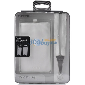 卡登仕（CAPDASE）通用手机保护套（白色） 手工皮套带挂绳 适用于iphone 4/iphone 4s各品牌智能手机