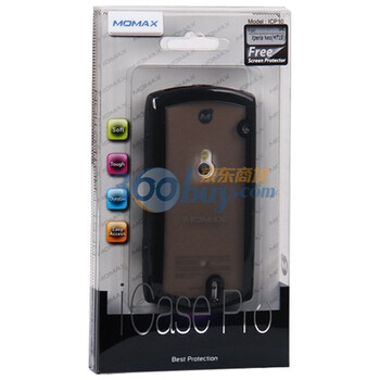 摩米士（MOMAX） 索尼爱立信Xperia neo/MT15i 软硬保护套 附送摩米士原厂防指纹保护膜 实色黑边+透明黑底