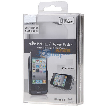 MiLi power pack4 HI-C11 3000mah苹果授权 外挂电池 移动电源半包圆支架（白色）