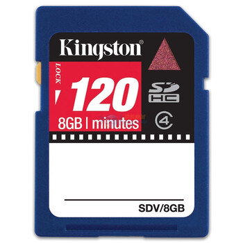 金士顿（Kingston）8GB Class 4 Video系列SD存储卡（SDV/8GB）