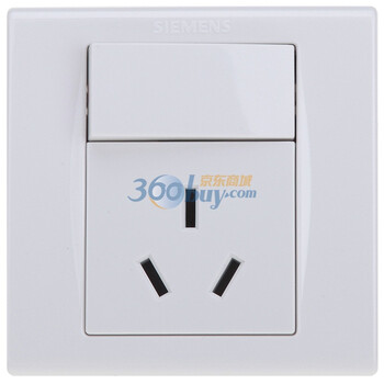 西门子（SIEMENS） 品宜系列带单控开关16A三极插座 5UB0648-3NC01 (雅白色)