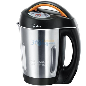 美的（Midea）DS10A21 无网干豆豆浆机 1.0L 不锈钢