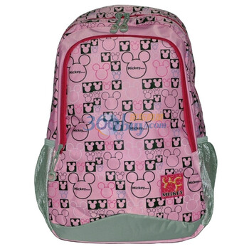 Disney迪士尼米奇涤纶小学生双肩书包SM80220粉红