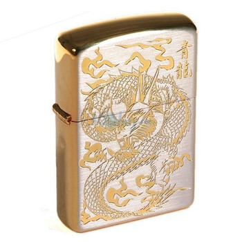ZIPPO打火机镀金青龙35480