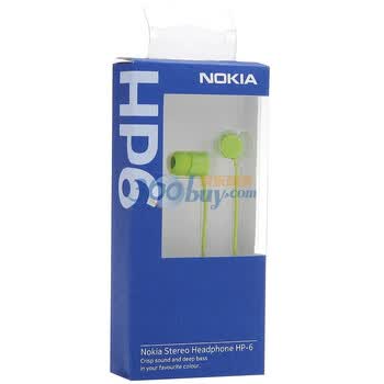 诺基亚（Nokia）HP-6 有线耳机 绿色 适用于具有3.5毫米诺基亚AV插孔的设备