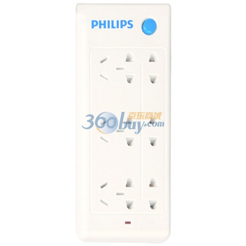 飞利浦（PHILIPS）SPS2620B/93 一体芯总控双排六位电源插座 1.8米