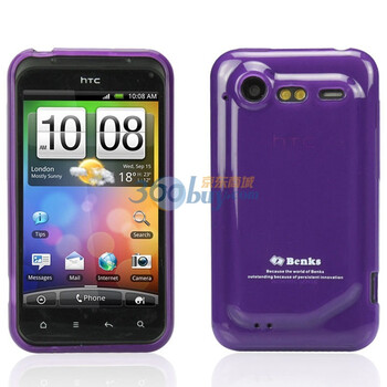 邦克仕（Benks）Magic Jelly移动数码产品专用保护壳（适用于HTC Incredible S/G11透紫色）