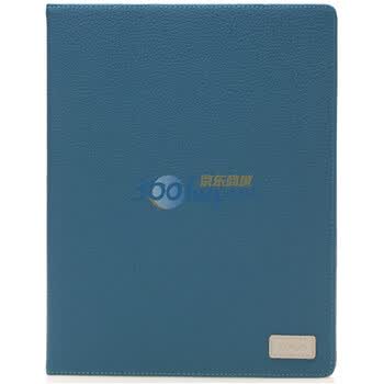 悠果（YOGO）Omnibook ipad2 三角度可调节支架式真皮保护套 蓝色