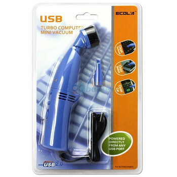 宜客莱（ECOLA）USB-11BL USB专业型电脑吸尘器（涡轮增压技术）蓝色