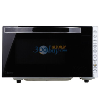 美的（midea）EG923KX1-NAH 平板23升时尚纳米银下拉门智能蒸立方 微波炉 黑色