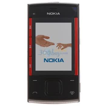 诺基亚（NOKIA）X3 GSM手机（黑红）非定制机