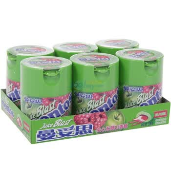 曼妥思苹果树莓口香糖56g*6