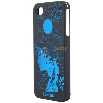 乐歌（Loctek）PHC412-BLU iphone4/4s镭雕月光女神图案超薄保护背壳 蓝色（适用于iphone4/iphone4s）