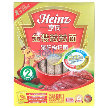 亨氏金装颗粒面猪肝枸杞面320g
