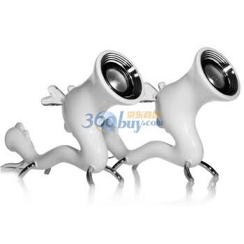 幻响（i-mu）豌豆龙-双龙 喇叭音响 龙年新品 USB供电 笔记本平板电脑 2.0迷你音响 白色