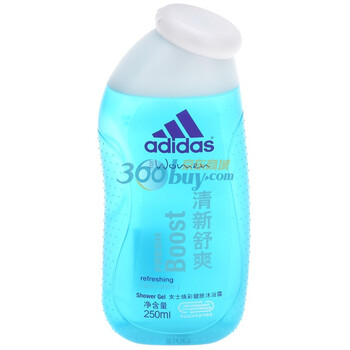 阿迪达斯adidas女士焕彩健肤沐浴露 清新舒爽250ml